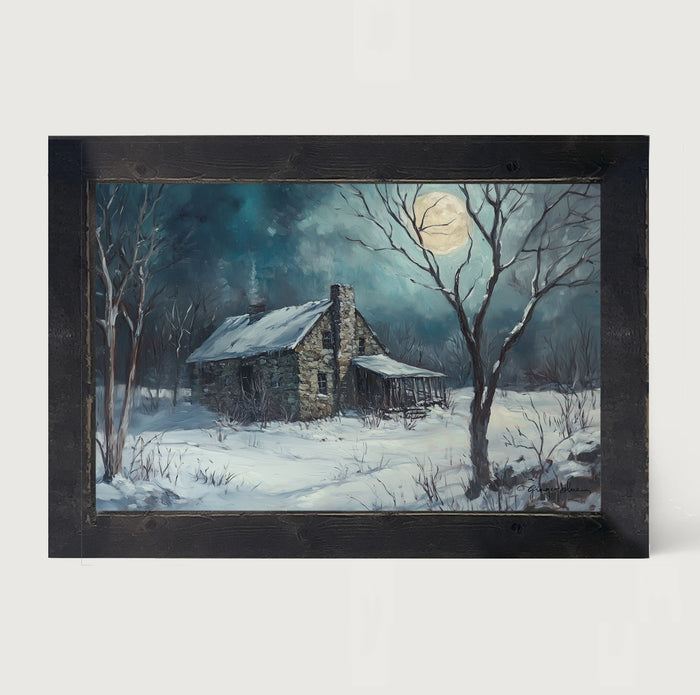 Country House in Winter - Framed Art