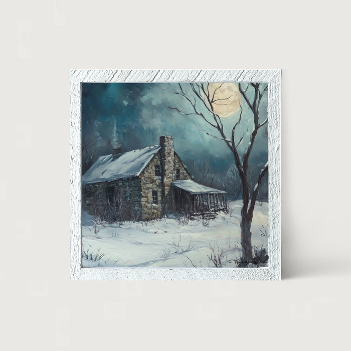 Country House in Winter - Framed Art