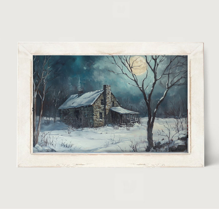 Country House in Winter - Framed Art