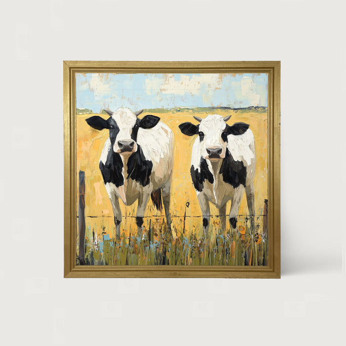 Cow friends - Framed art
