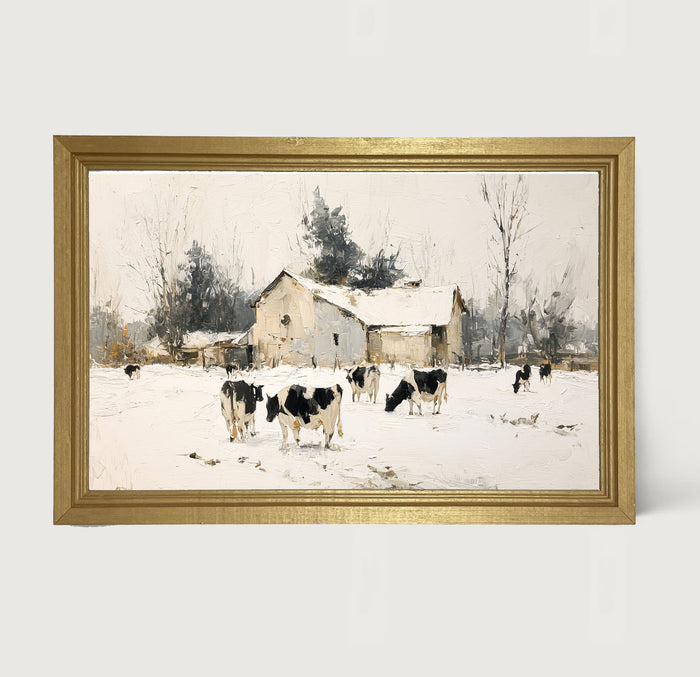 Cows in the Snow