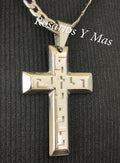 Cross with 24" Necklace (24K White Gold Plated)