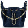 Cruz Denim Bucket Tote in Dark Indigo Small