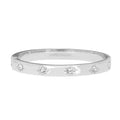 Crystal starburst hinged bangle