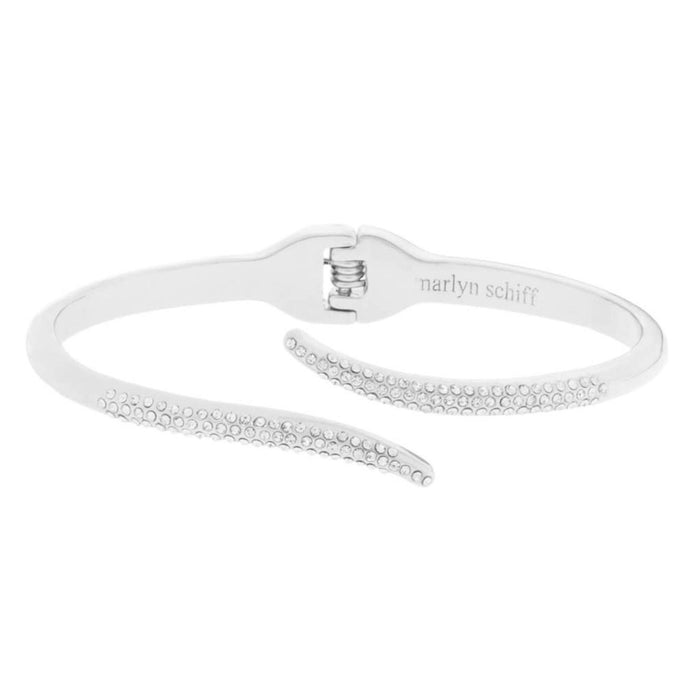 Crystal wrap hinge bangle