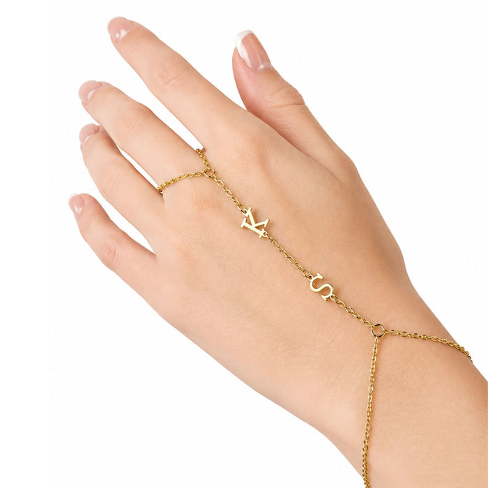 Custom Adore Initial Hand Chain - Water Resistant