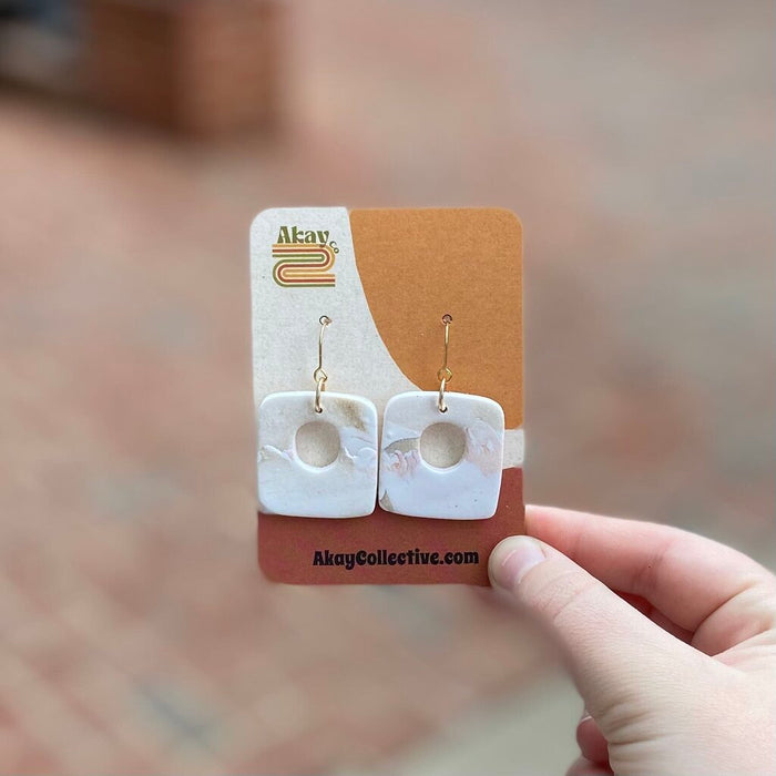 Cutout Square Earrings