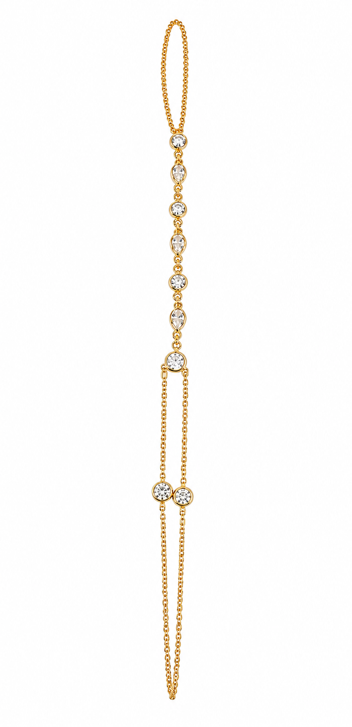 CZ bling hand chain