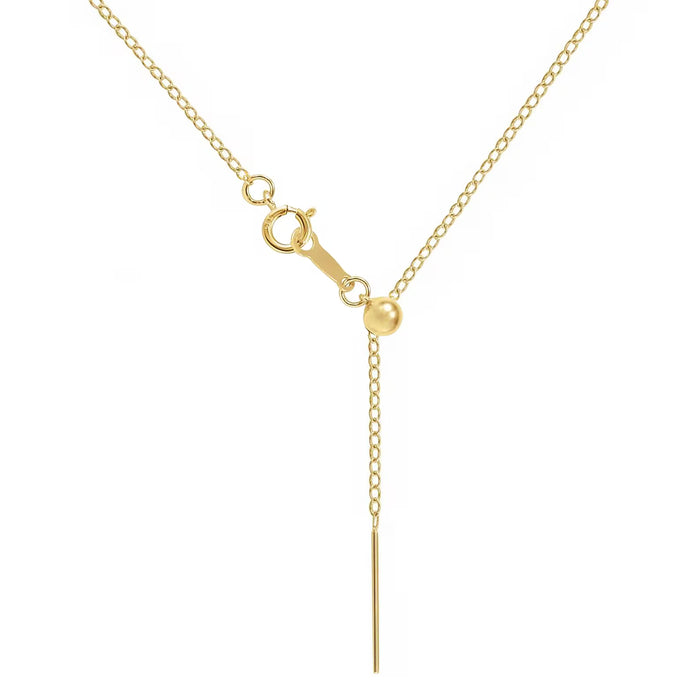 Dainty link chain adjustable necklace featuring delicate gold links, perfect for layering or wearing solo.
