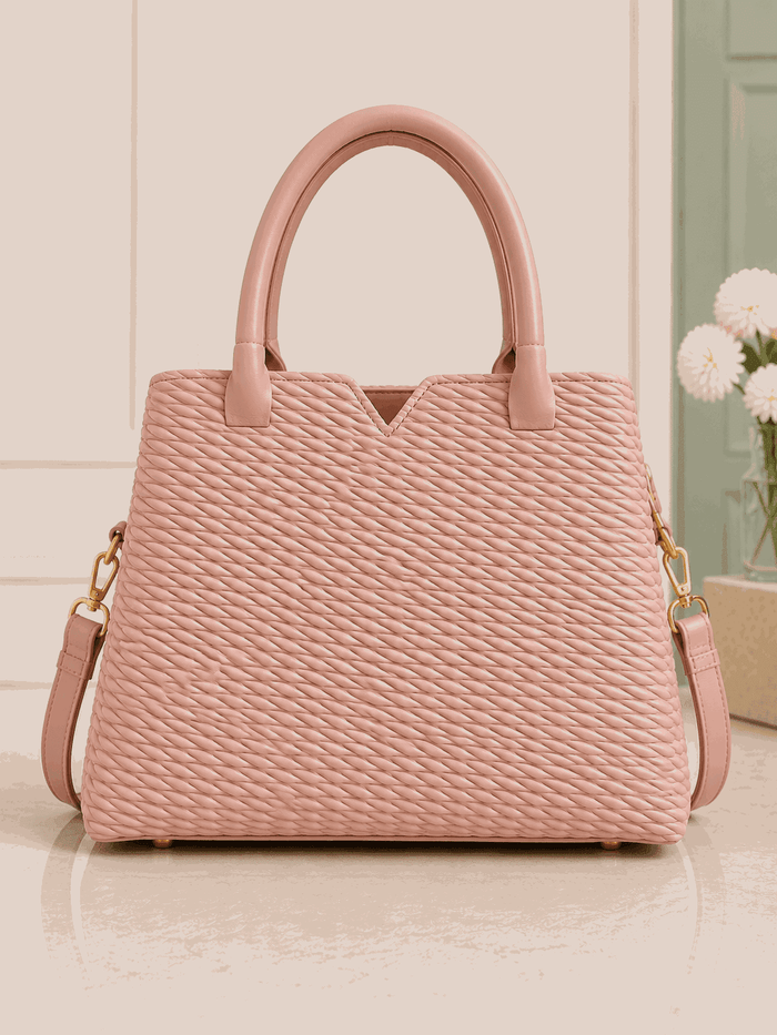 D.BERRY Quilted Leather Satchel - Nishat Creative Store