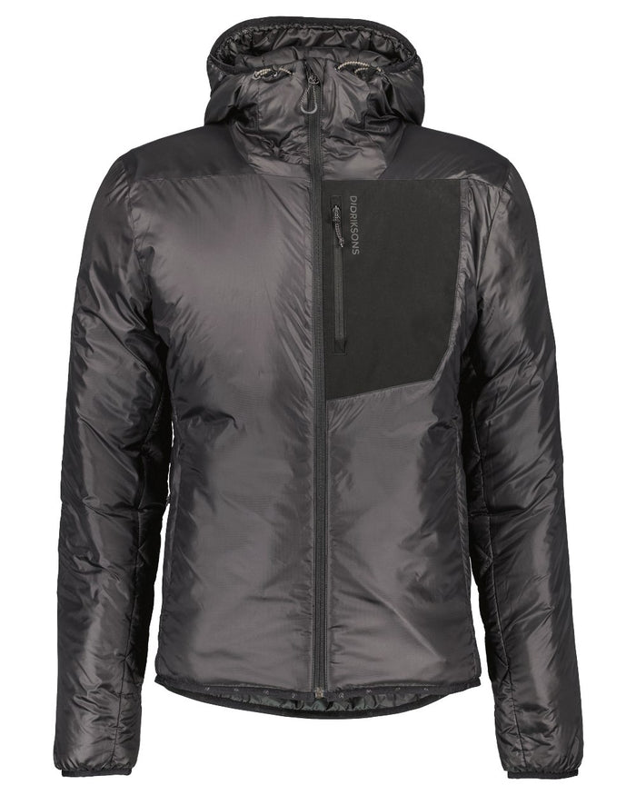Black coloured Didriksons Mens Sander Jacket on white background #colour_black