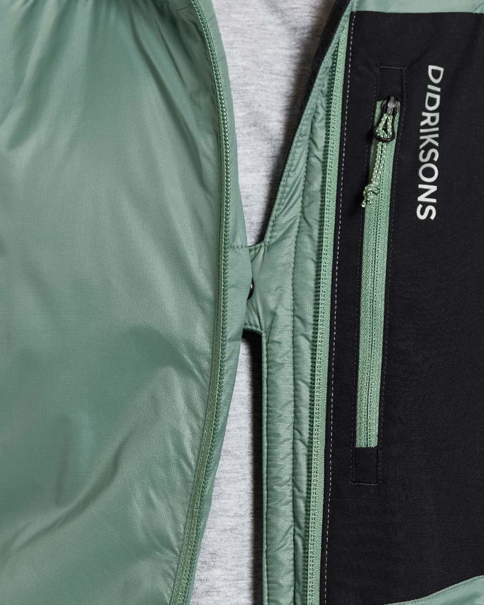 Dark-Moss coloured Didriksons Mens Sander Jacket on white background #colour_dark-moss