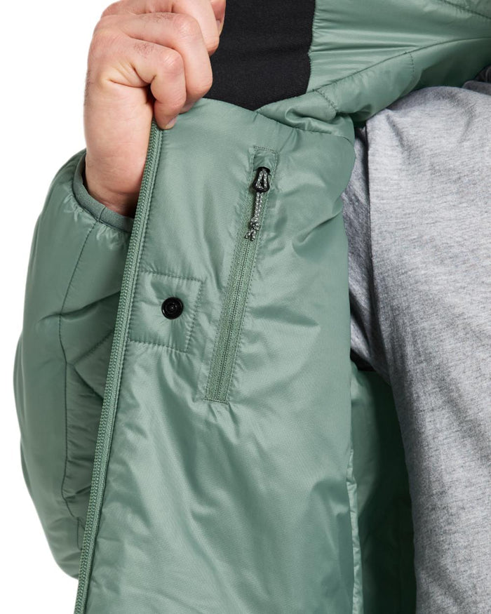 Dark-Moss coloured Didriksons Mens Sander Jacket on white background #colour_dark-moss