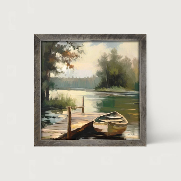 Dockside View - Framed art