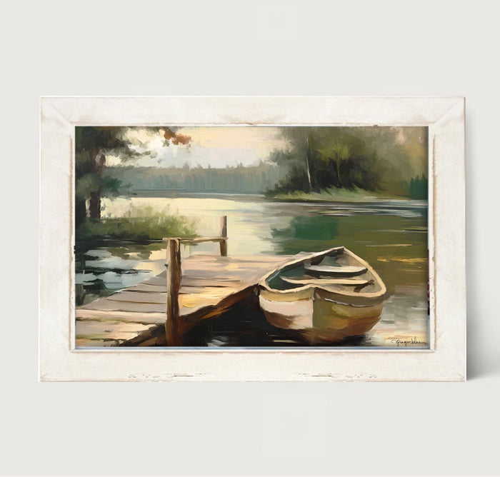 Dockside View - Framed art