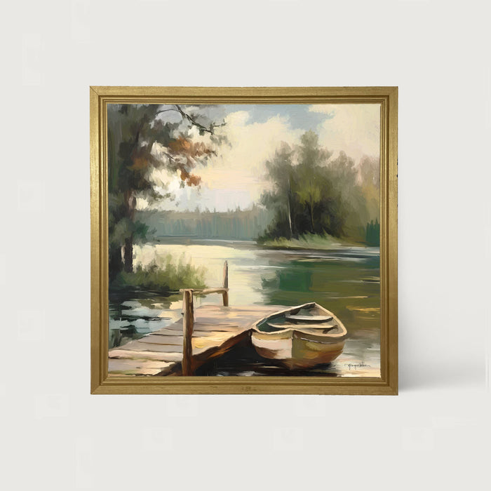 Dockside View - Framed art