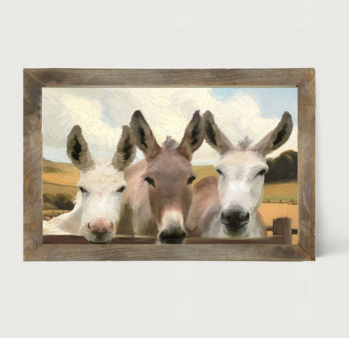Donkey Friends - Framed Art