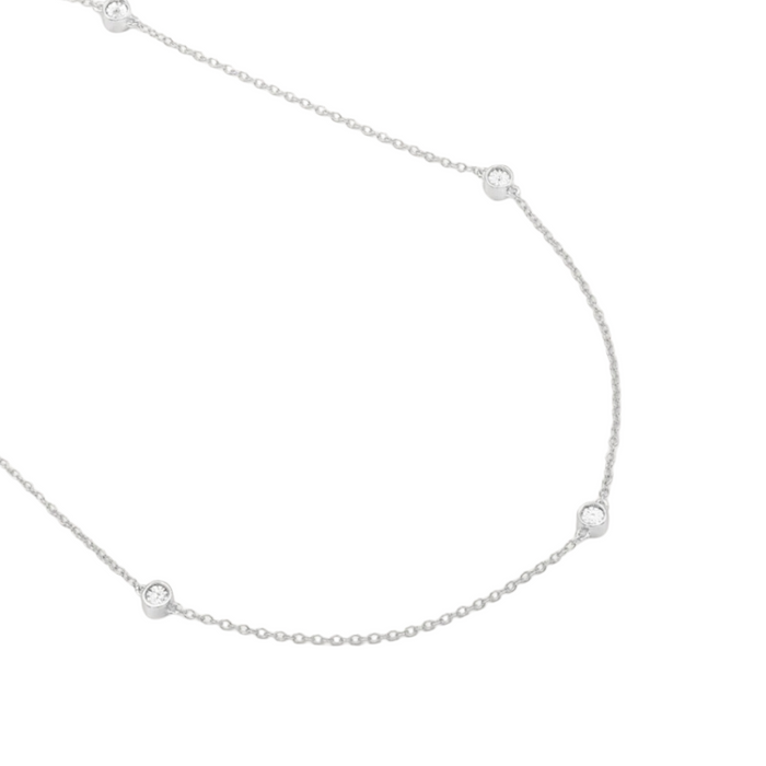 Ella Stein dot-to-dot chain necklace featuring interconnected geometric links in a stylish design.