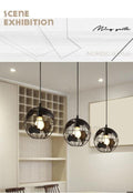 Earth Pendant Lights In Brown / Black Metal Ceiling Light