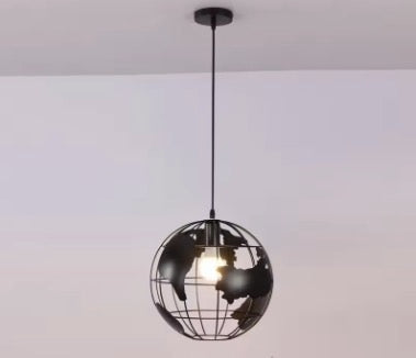 Earth Pendant Lights In Brown / Black Metal Ceiling Light