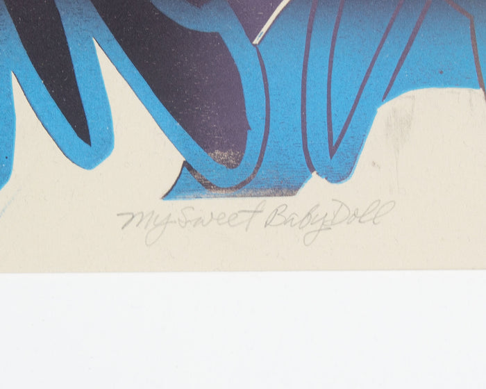 Ed Funk “My Sweet Baby Doll” Abstract Monoprint