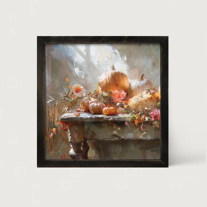 Farm Table Pumpkins - Framed Art