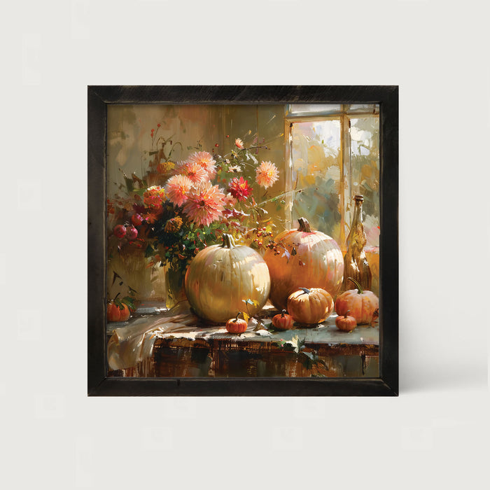 Farm Window Pumpkins - Framed Art