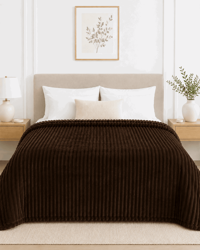 Fluffy Stripe Ac Blanket Double NCS 207 - Nishat Creative Store