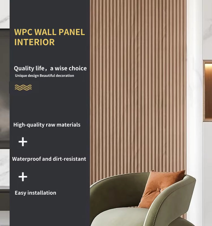 Fluted Panels 150x3000mm WPC Slated Wall Panel - Wooden