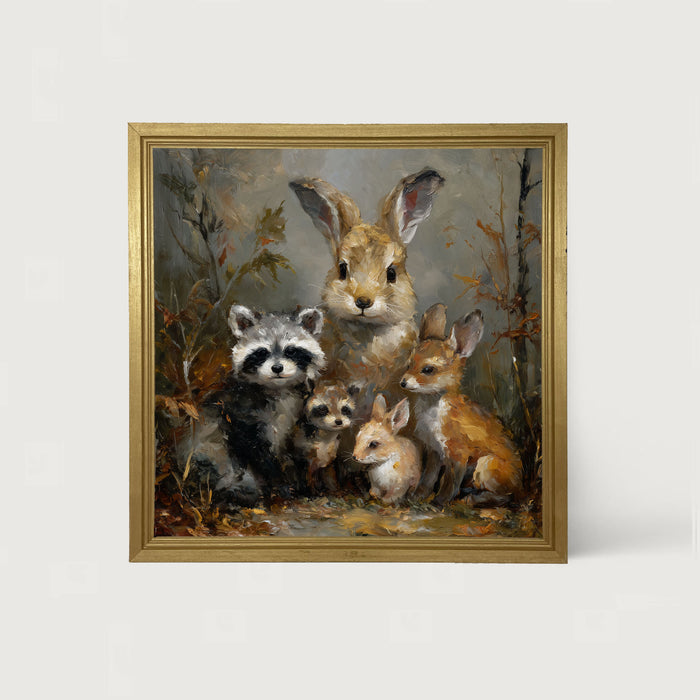 Forest Friends in Autumn - Framed Art