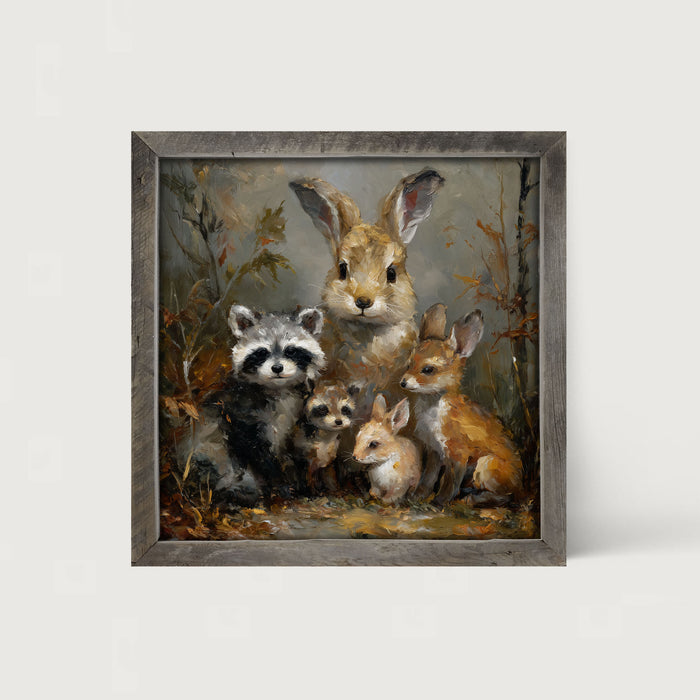 Forest Friends in Autumn - Framed Art