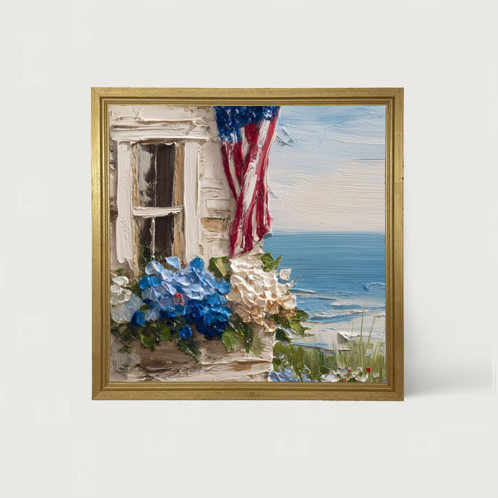 Fourth of July at the Beach House - Framed Art