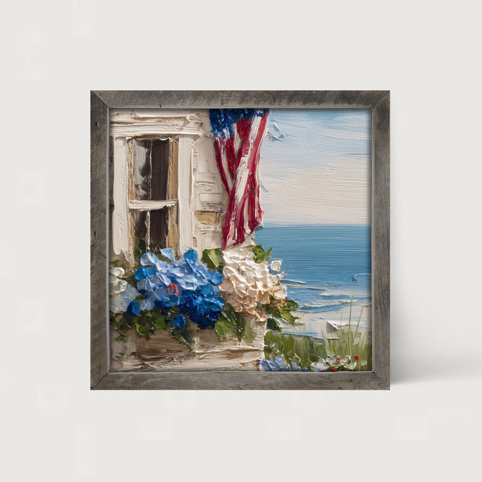Fourth of July at the Beach House - Framed Art
