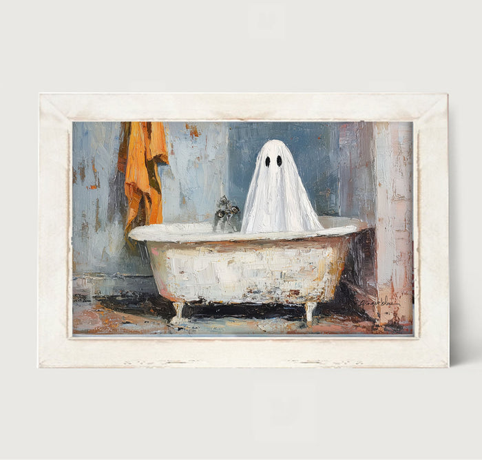 Ghost taking a Bath - Framed Art