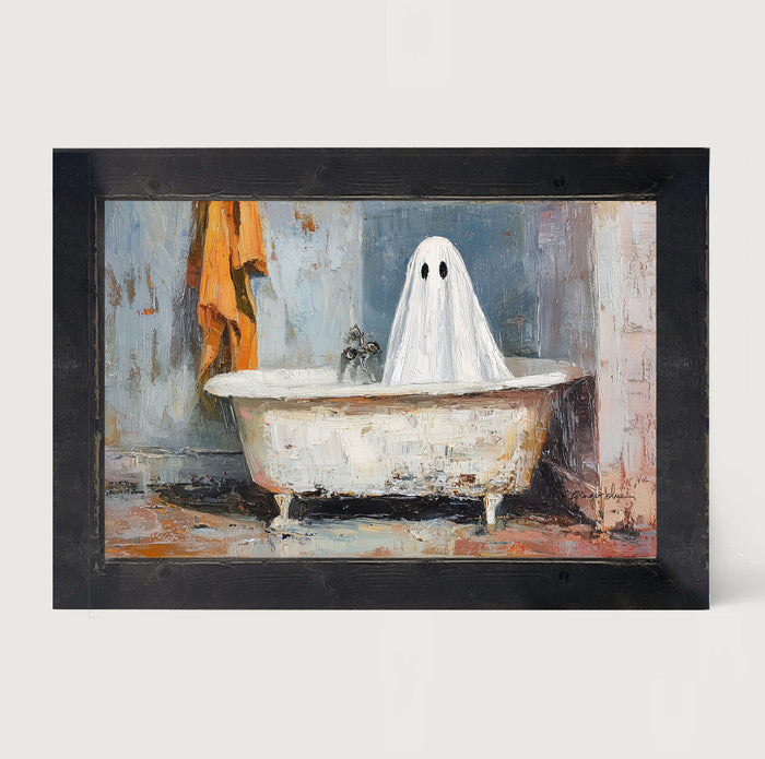 Ghost taking a Bath - Framed Art