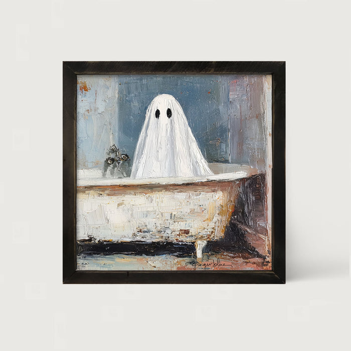 Ghost taking a Bath - Framed Art