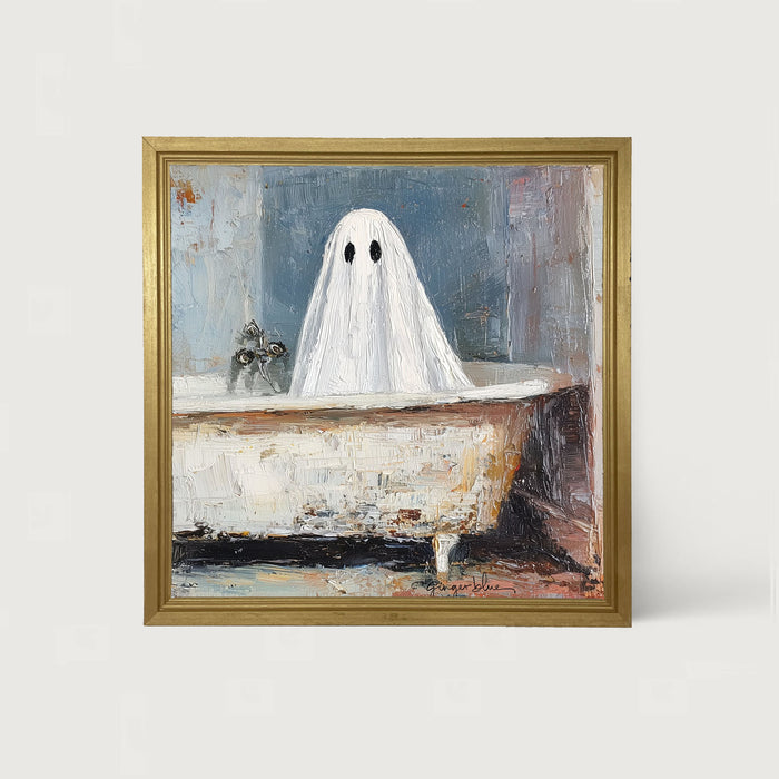 Ghost taking a Bath - Framed Art