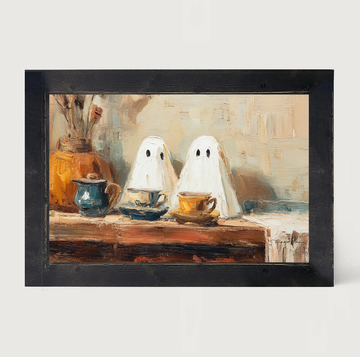 Ghosts Enjoying Tea - Framed Art
