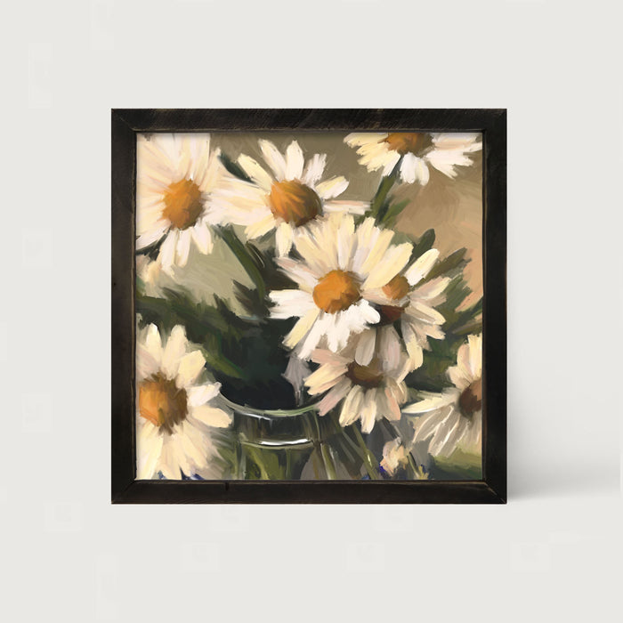 Glass Vase of Daisies