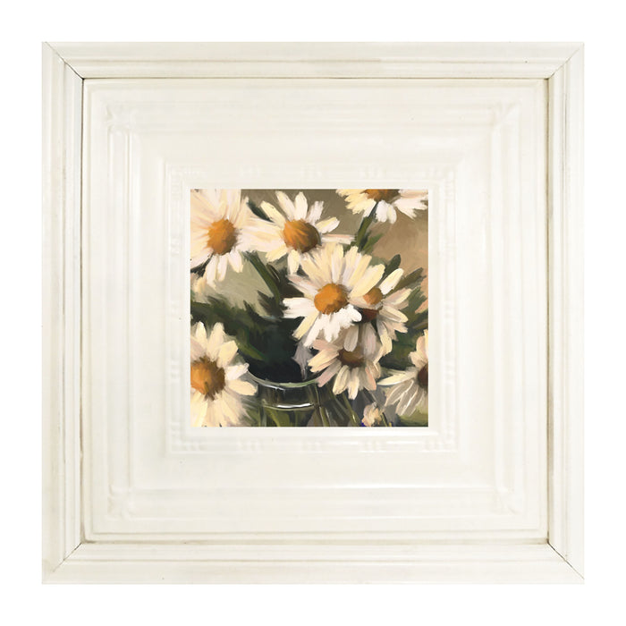Glass Vase of Daisies