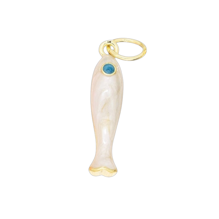 Gold Colorful Fish Charm