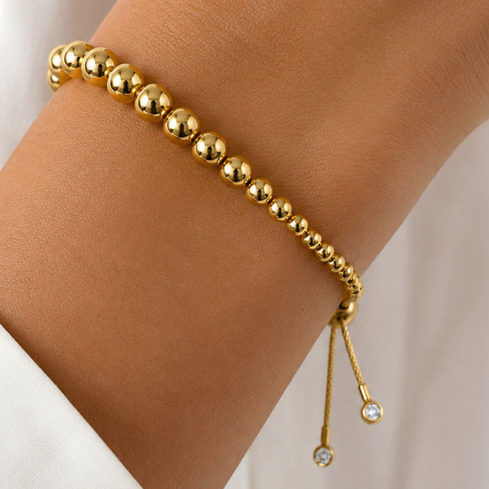 Graduated Beaded Slider Bracelet