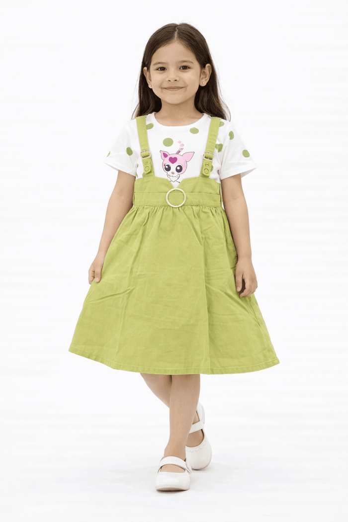 Green Labubu Blossom Dress - Nishat Creative Store