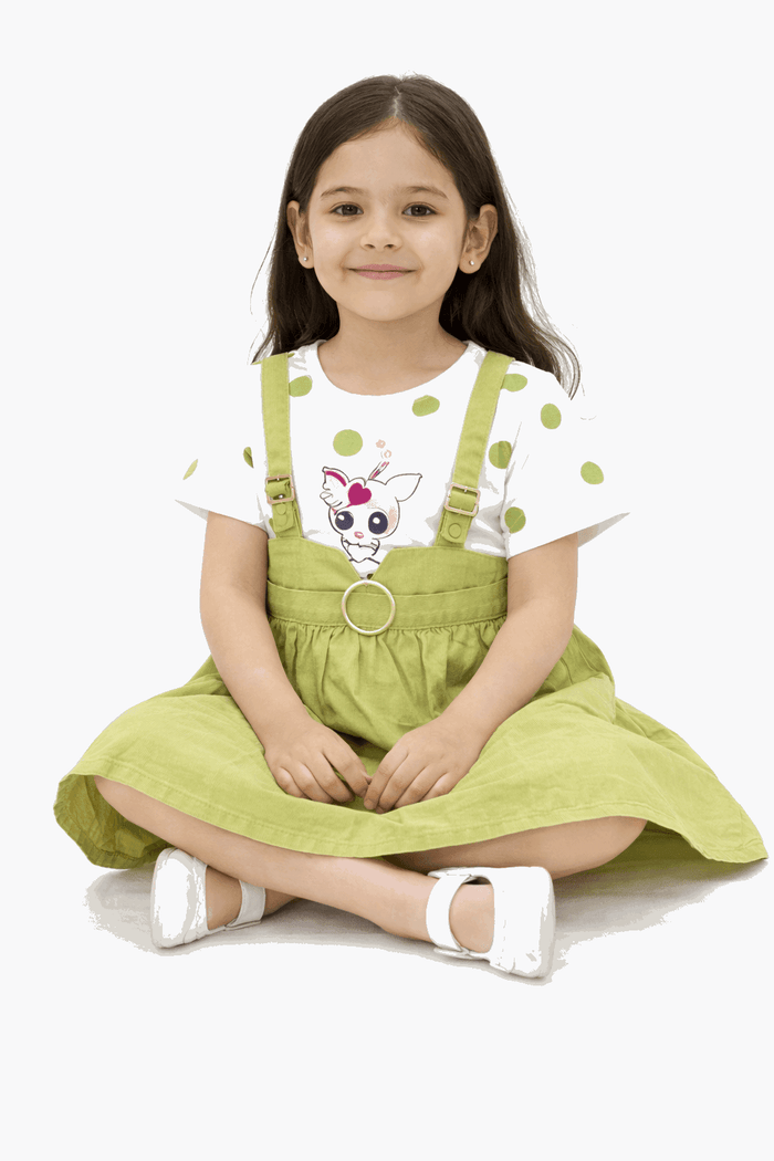 Green Labubu Blossom Dress - Nishat Creative Store