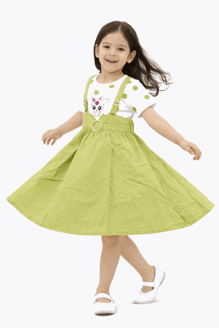 Green Labubu Blossom Dress - Nishat Creative Store