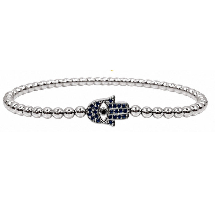 Hamsa Stretch Beaded Bracelet