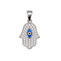 Hamsa Turquoise CZ Charm