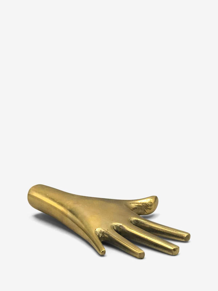 Carl Aubock Hand Paperweight in Brass by Carl Aubock Home Accessories New Misc. 3.5" L x 2.25" W x .5" H / Brass / Brass