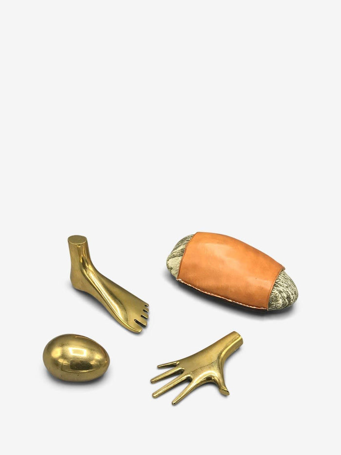Carl Aubock Hand Paperweight in Brass by Carl Aubock Home Accessories New Misc. 3.5" L x 2.25" W x .5" H / Brass / Brass