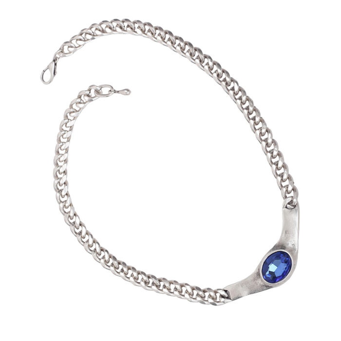 Handmade Smokey Crystal Necklace by Chanour featuring a polished smoky crystal pendant on a delicate chain.
